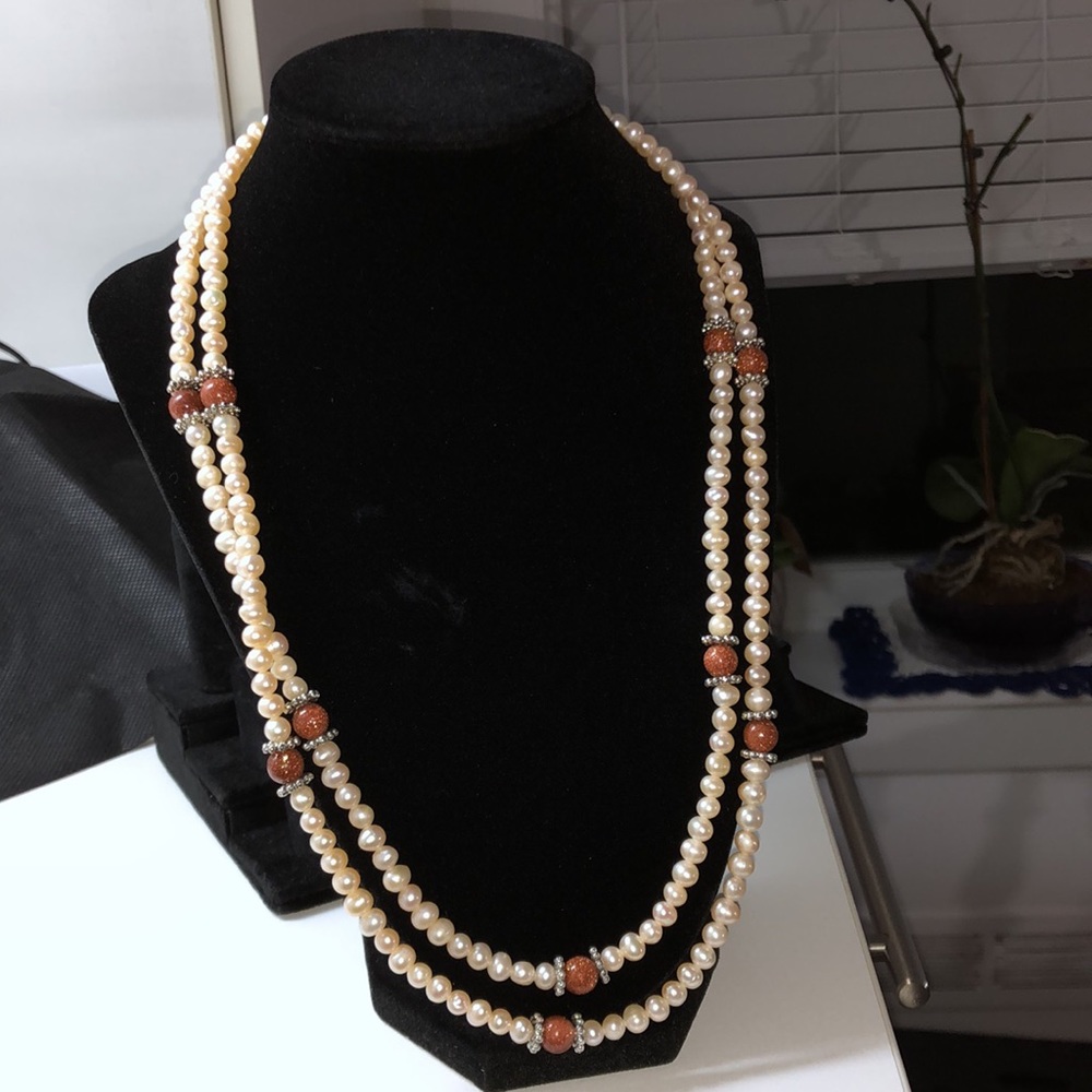 Pearl and bead necklace